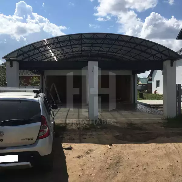 Навес арочный из поликарбоната