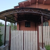 навес с арочной крышей размером 3х4 метров